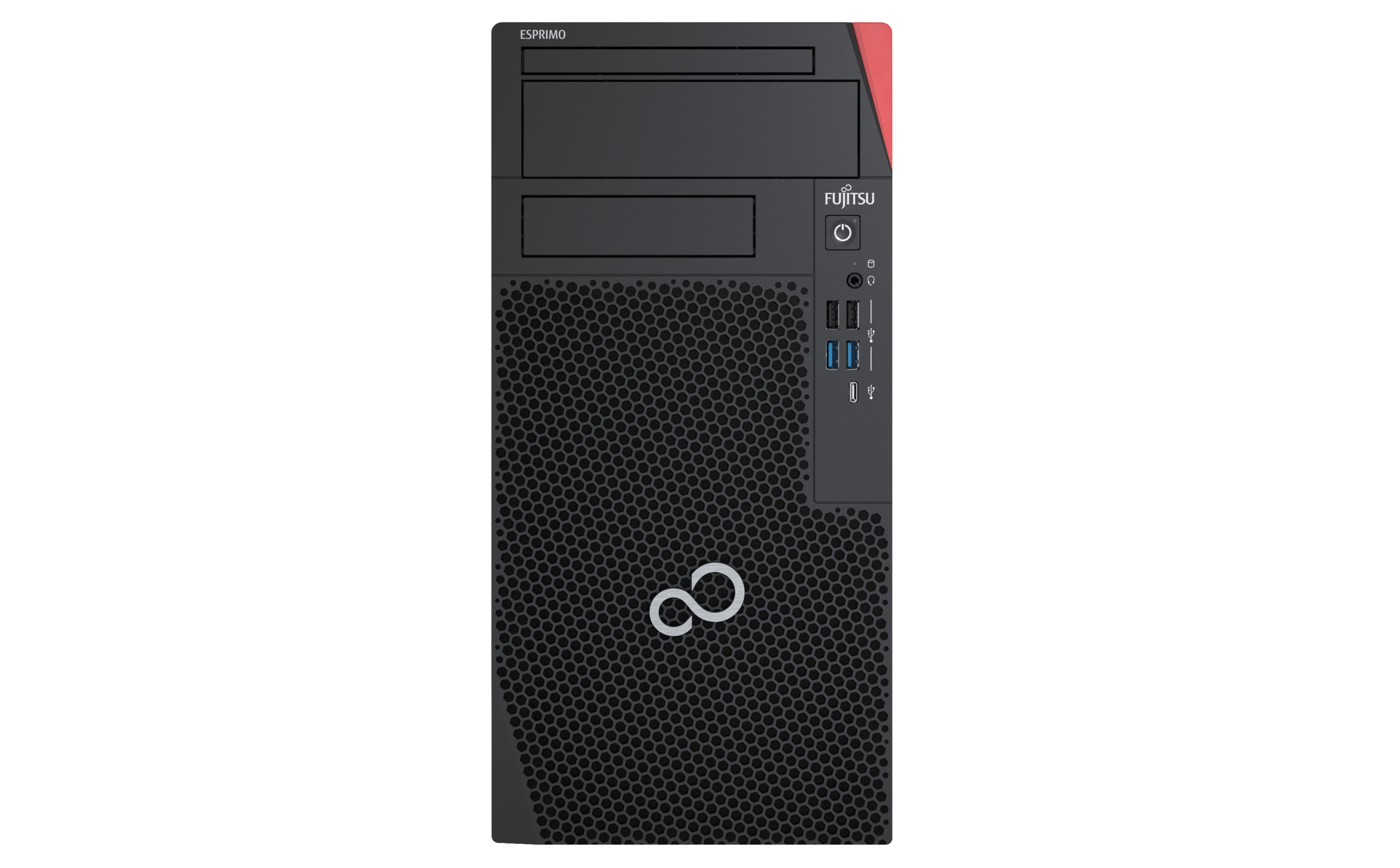 Fujitsu ESPRIMO P5011 Intel® Core™ i5 i5-11500 16 GB DDR4-SDRAM 512 GB SSD Windows 10 Pro Desktop PC Red, Black image 1