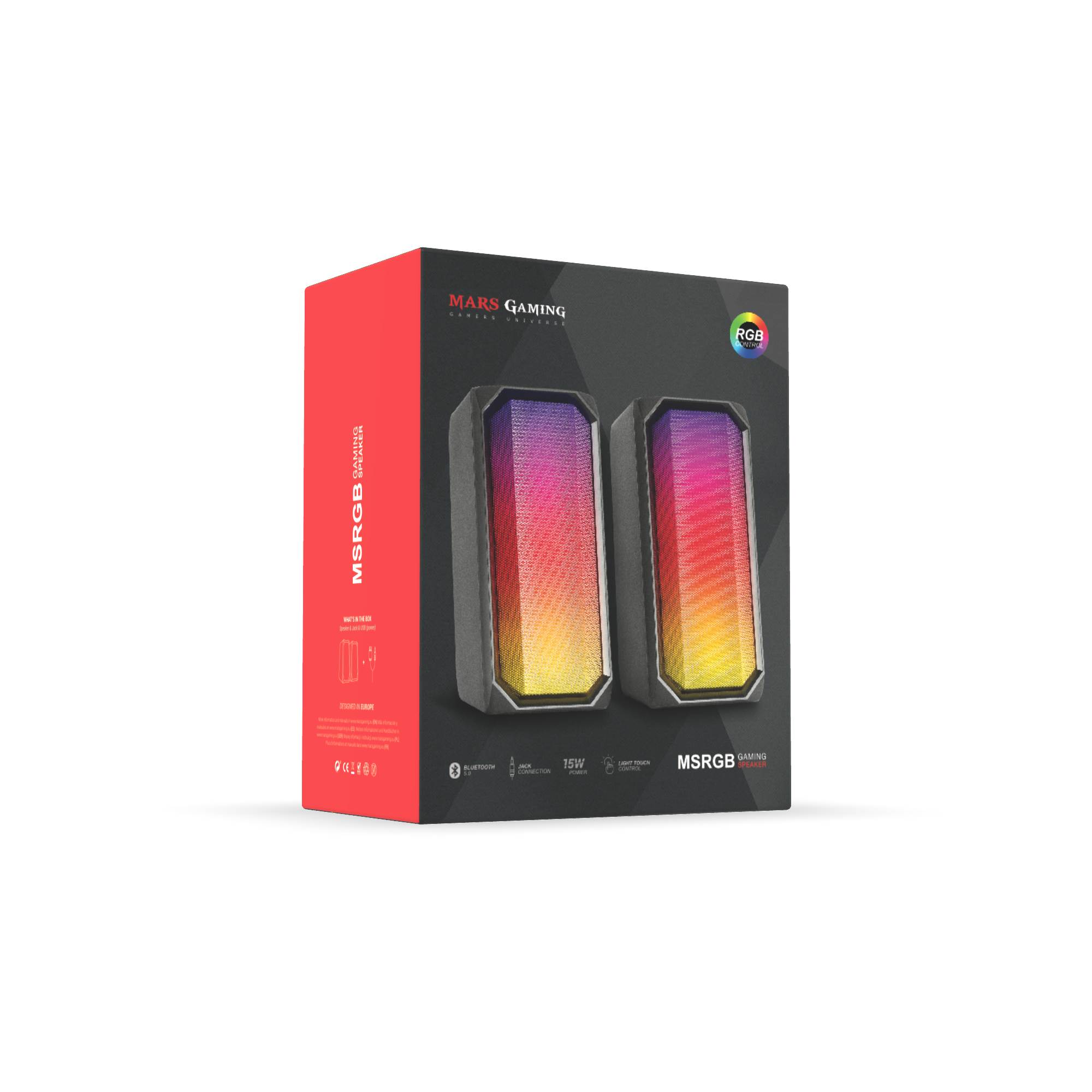 Mars Gaming MSRGB RGB Bluetooth Speaker 15W Black image 11