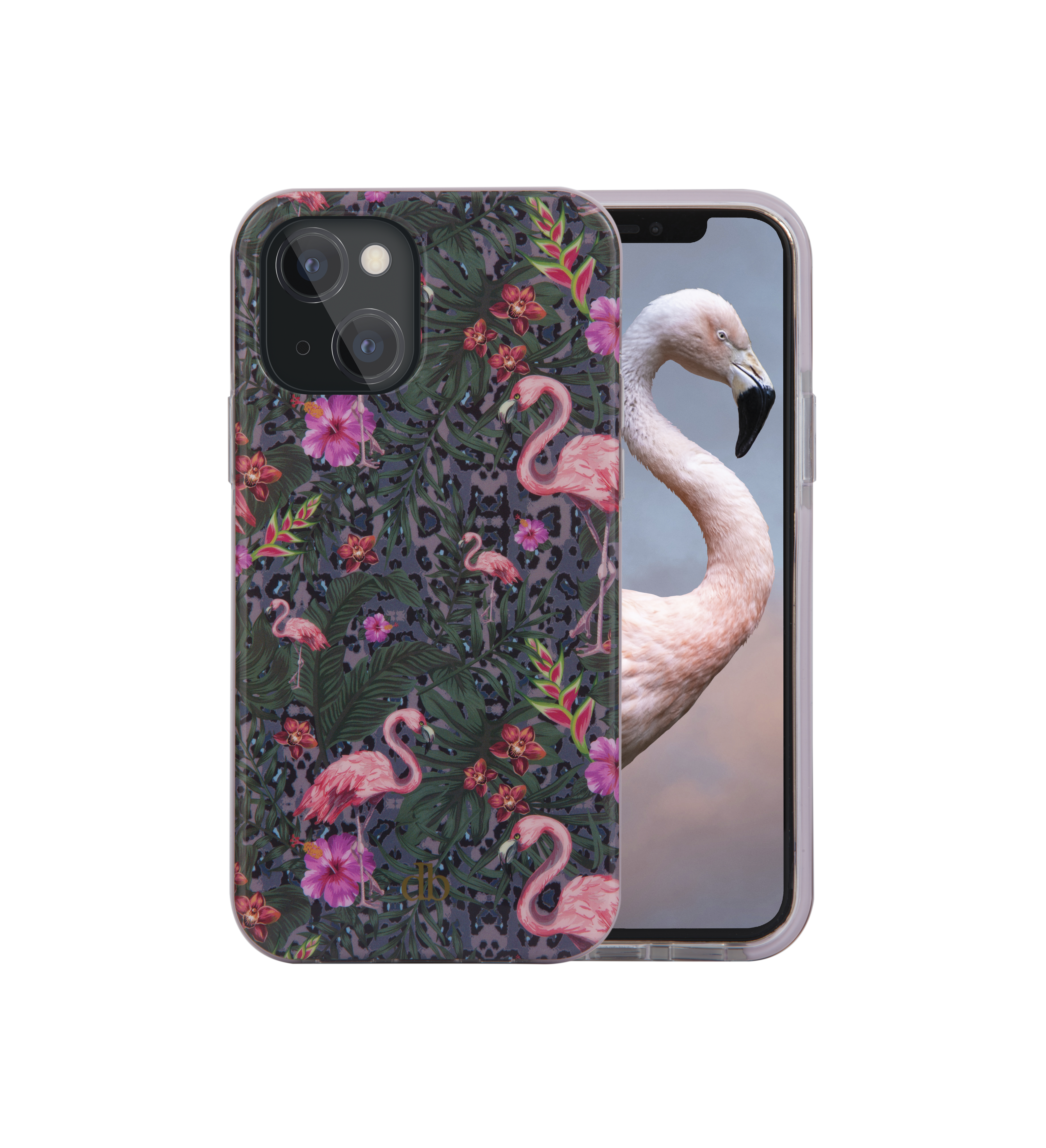 dbramante1928 Capri - Back cover for mobile phone - 100% recycled plastic - tropical flamingo - for Apple iPhone 13 mini