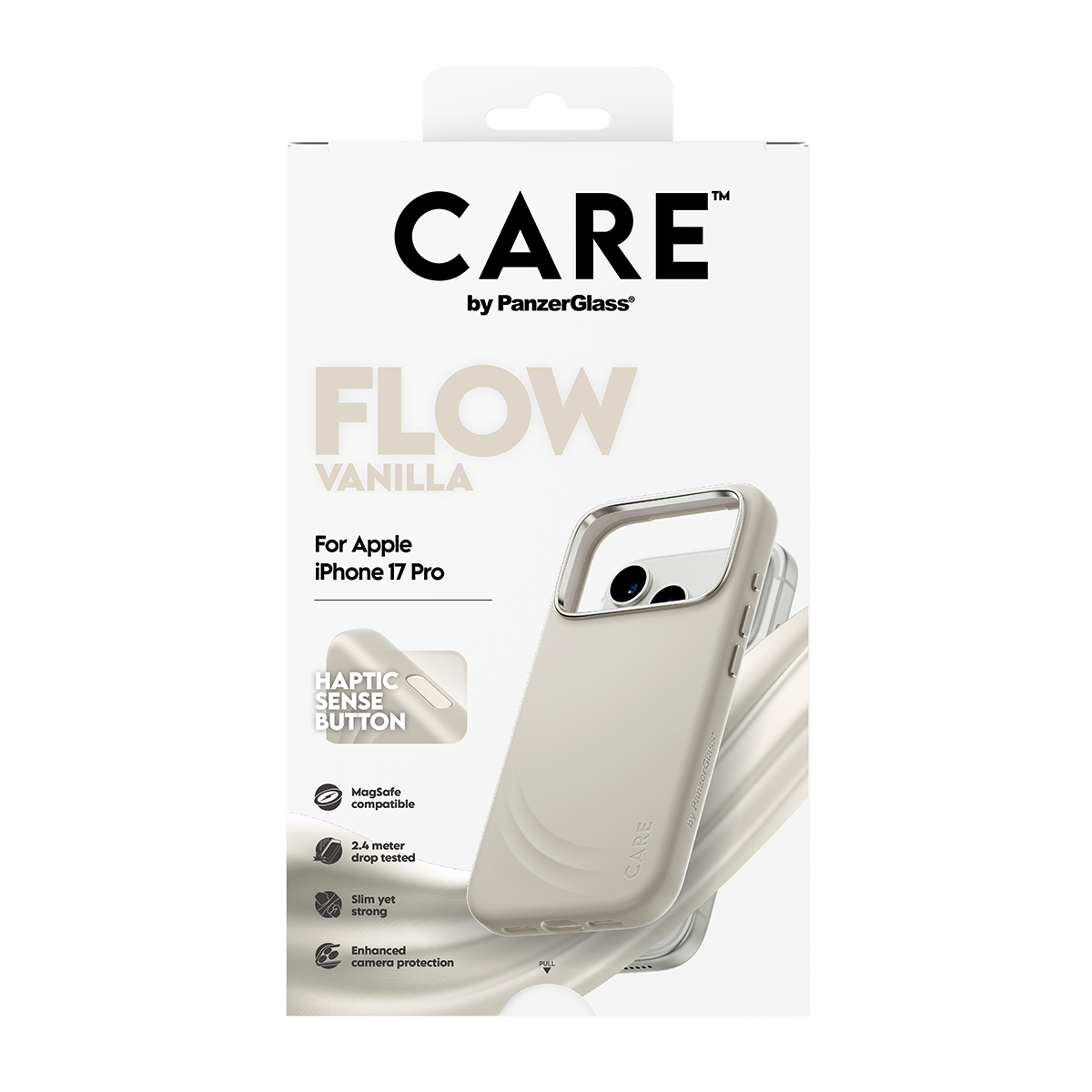 PanzerGlass CARE™ by PanzerGlass® Flow Case Vanilla w. Haptic Button & MagSafe iPhone 18 Pro | 17 Pro – image 3