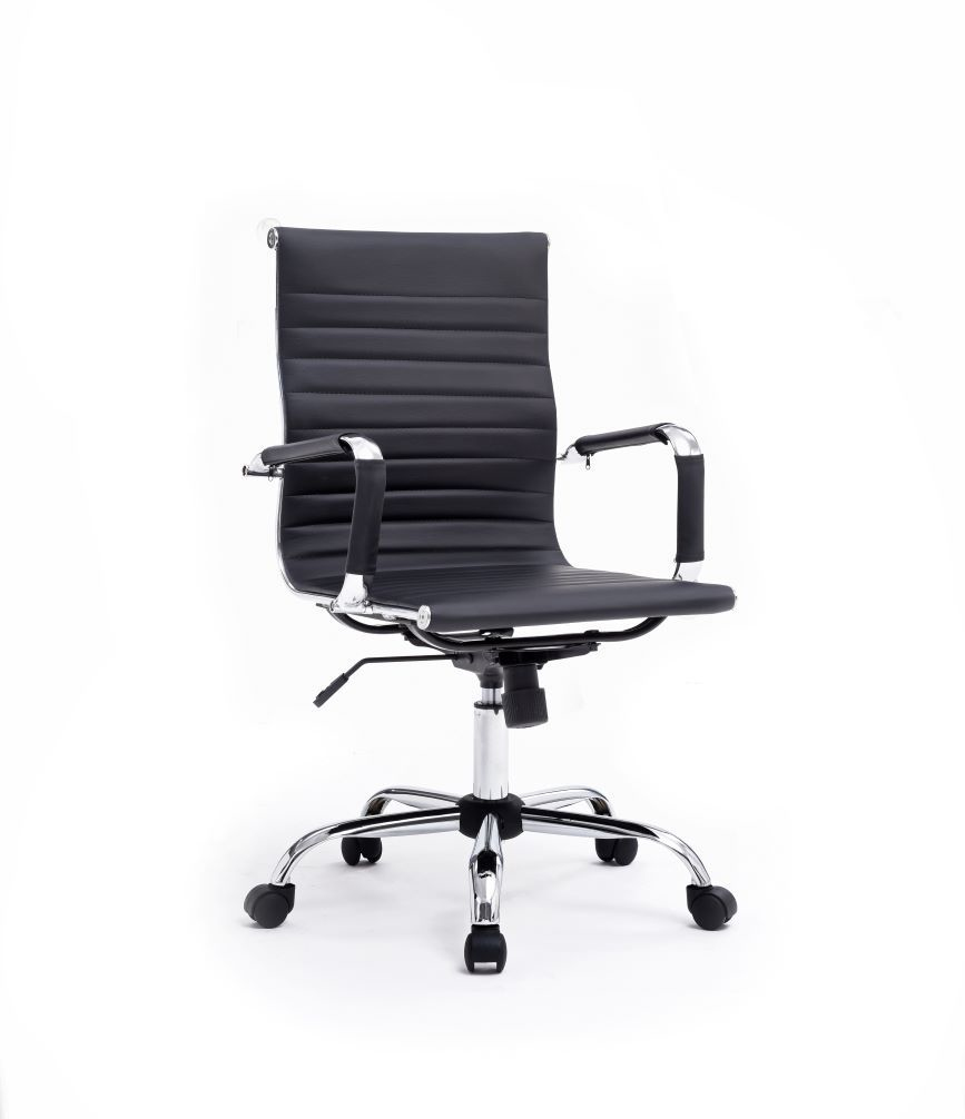 Equip Bürostuhl gerippte Polsterung/mitt.Rückenlehne schwarz Bürostuhl