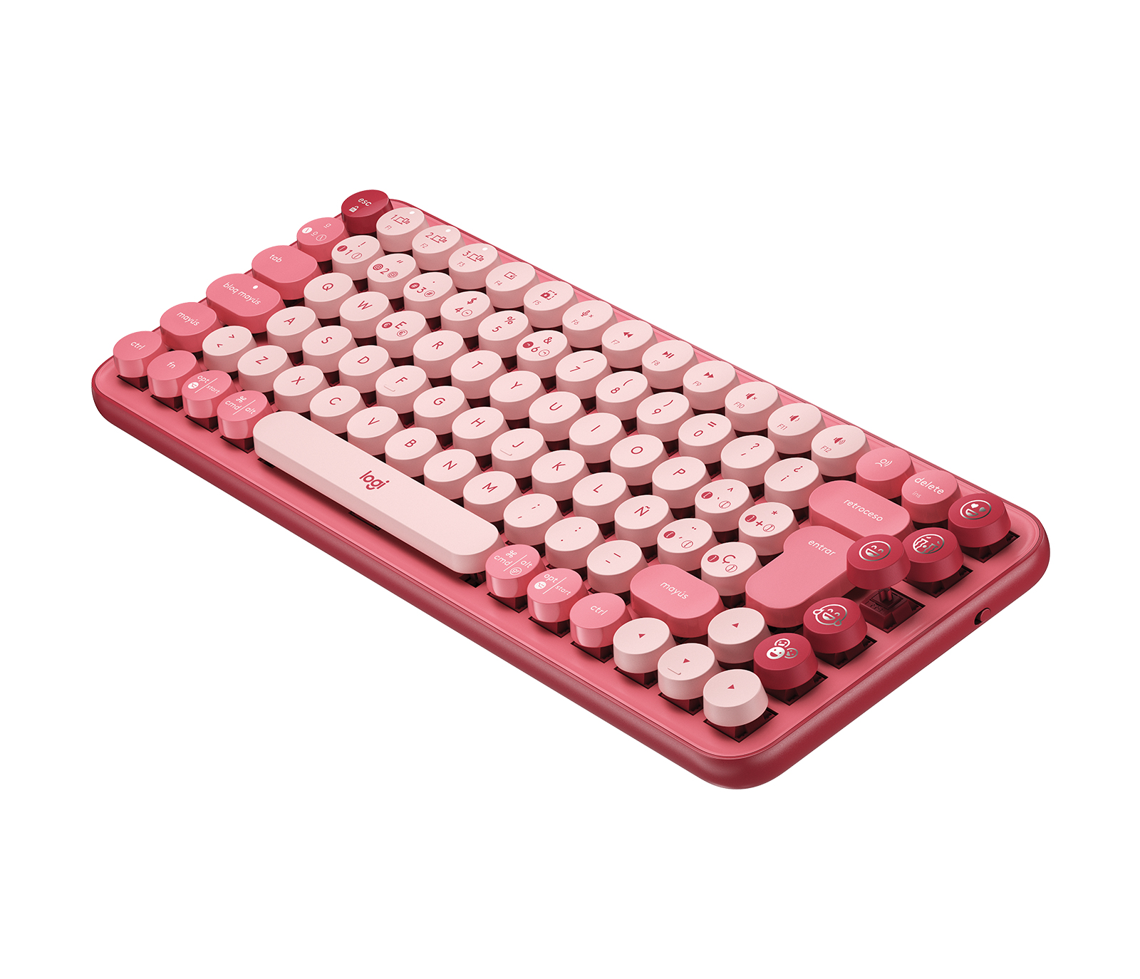 Teclado Logitech POP Keys - Inalámbrico - Bluetooth / USB - Rosa Coral - 920-010715 Teclado Logitech POP Keys - Inalámbrico - Bluetooth / USB - Rosa Coral - 920-010715
