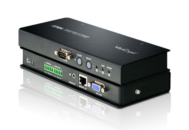 ATEN VE500RQ-AT-E AV extender AV receiver Black