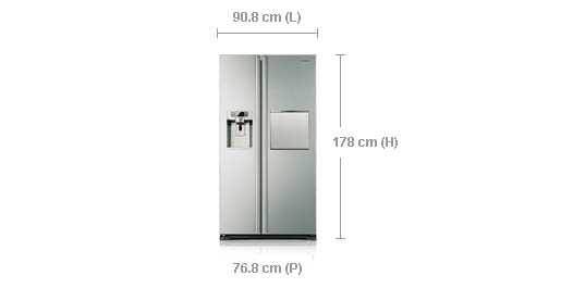 Samsung RS6178UGDSR side-by-side refrigerator Freestanding – image 4