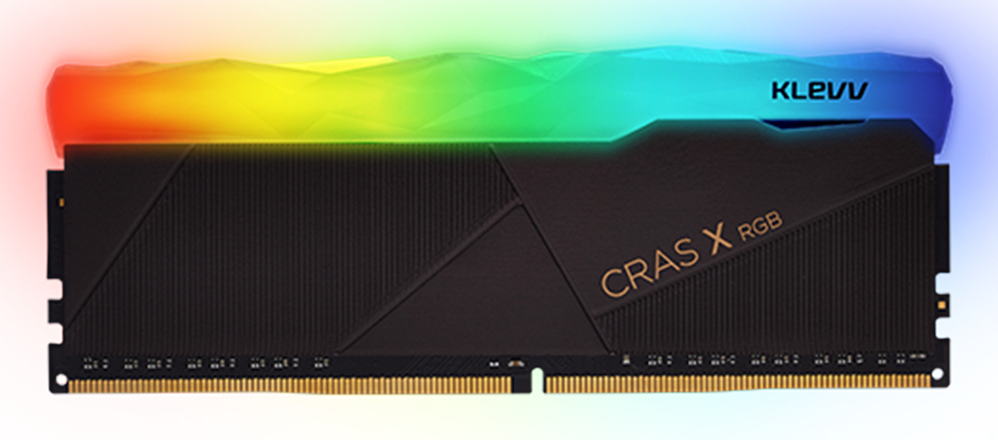 Klevv 16GB CRAS X RGB GAMING RAM MODULE DDR4 3200MT/s PC4-25600 UNBUFFERED NON-ECC – image 1