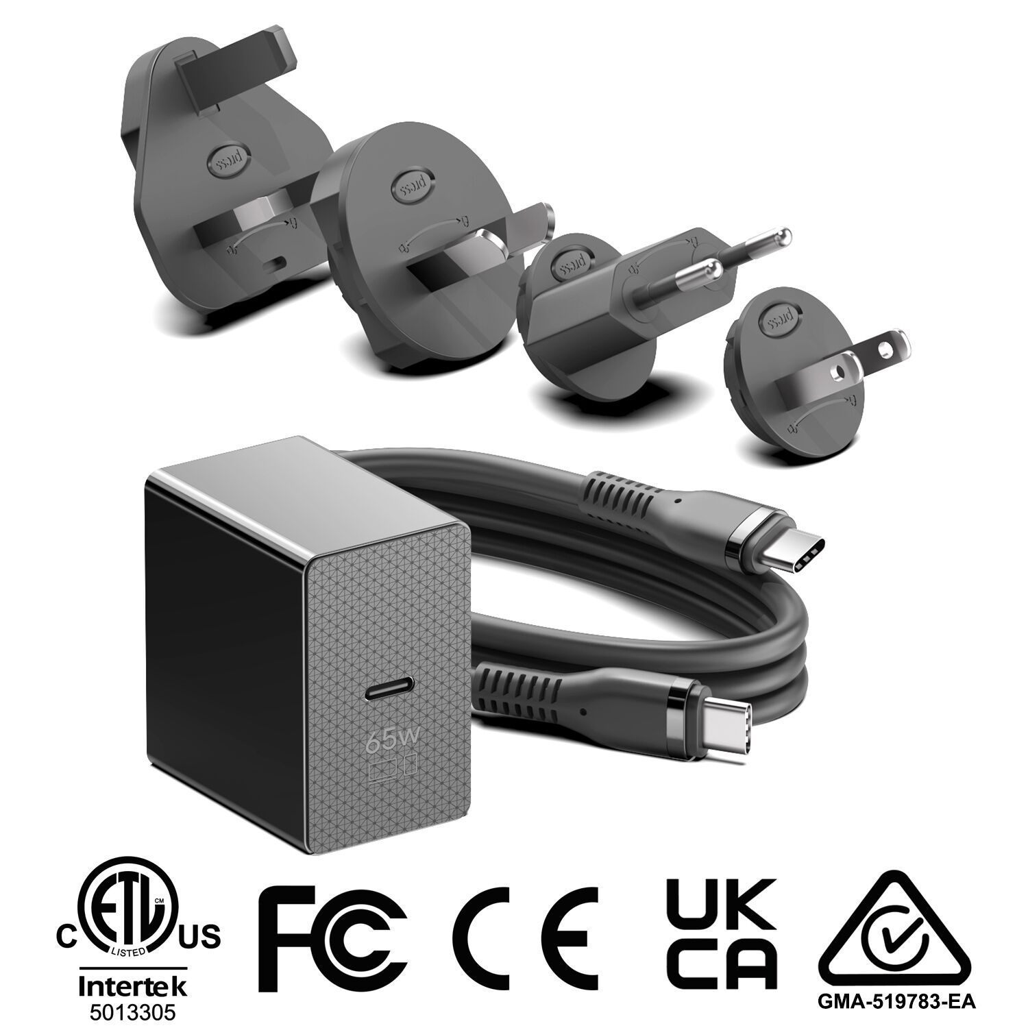 ORIGIN STORAGE ORIGIN 65W WALL CHARGER WITH 1.5M USB-C CABLE AND 4 MULTI AC