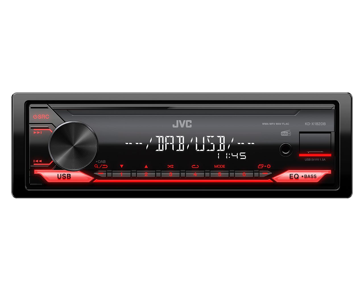 JVC KD-X182DB car media receiver Black