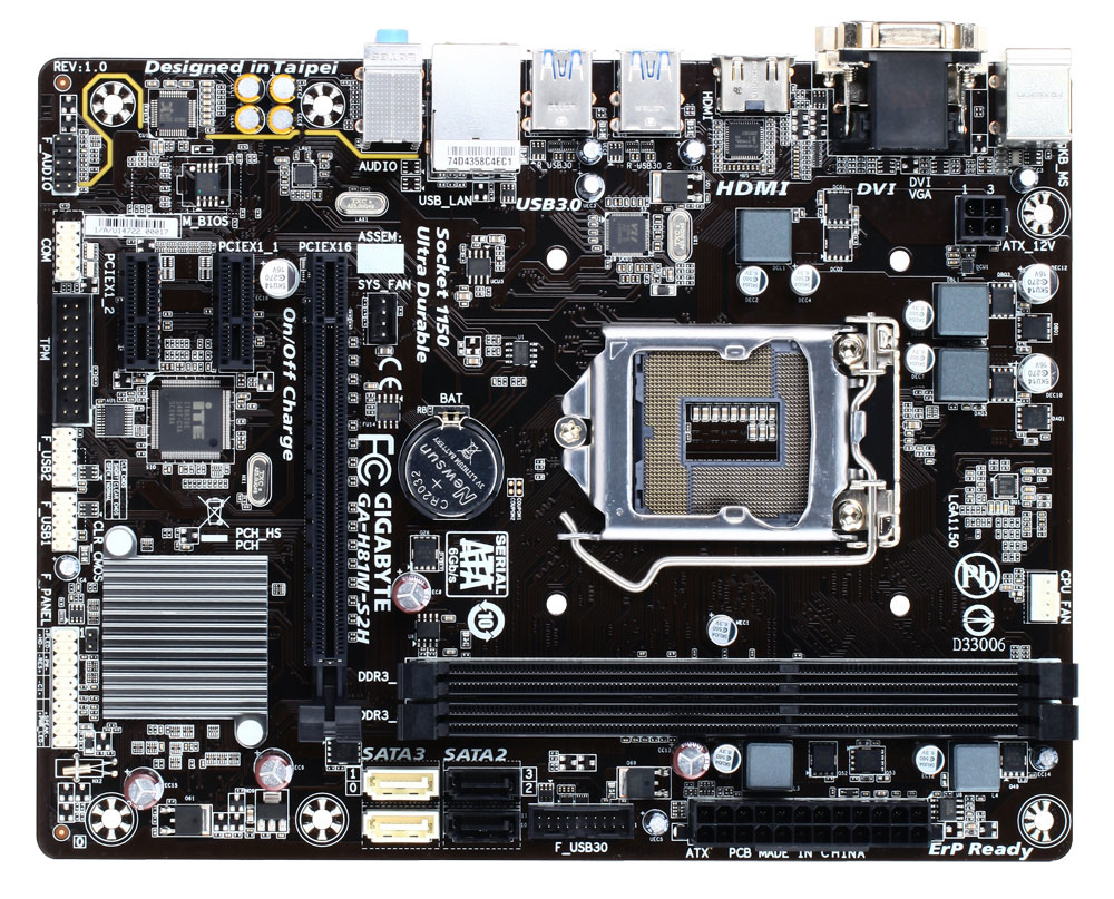 GIGABYTE GA-H81M-S2H motherboard Intel® H81 LGA 1150 (Socket H3) micro ATX – image 1