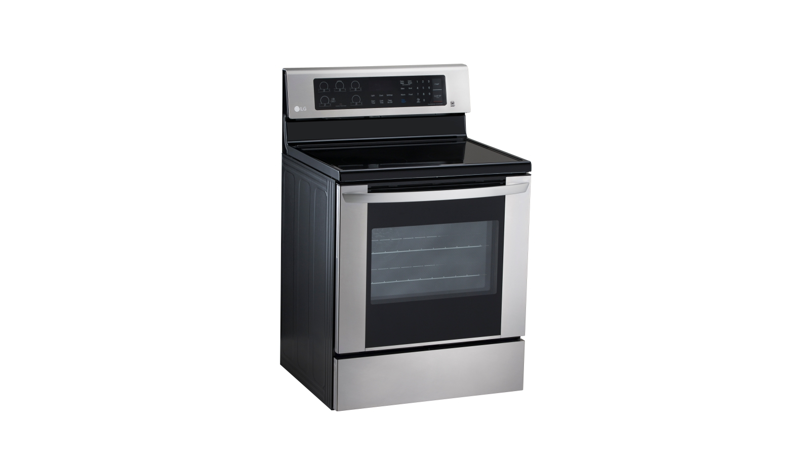 LG LRE3061ST cooker Freestanding cooker Electric Ceramic hob Stainless steel – image 2