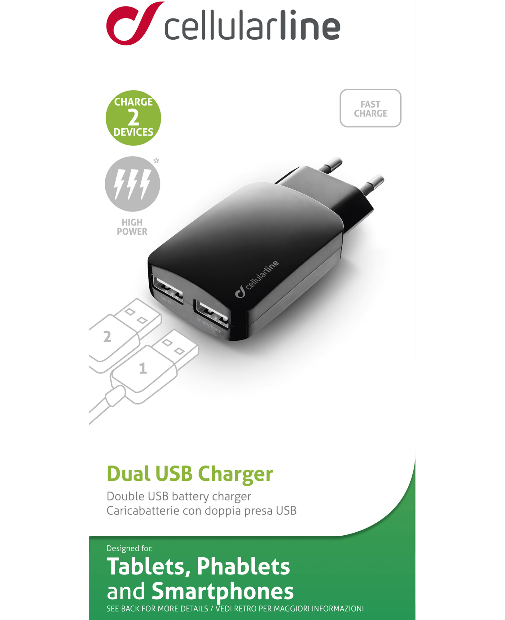 Cellularline USB Charger Dual Ultra - Tablets and Smartphones – image 2