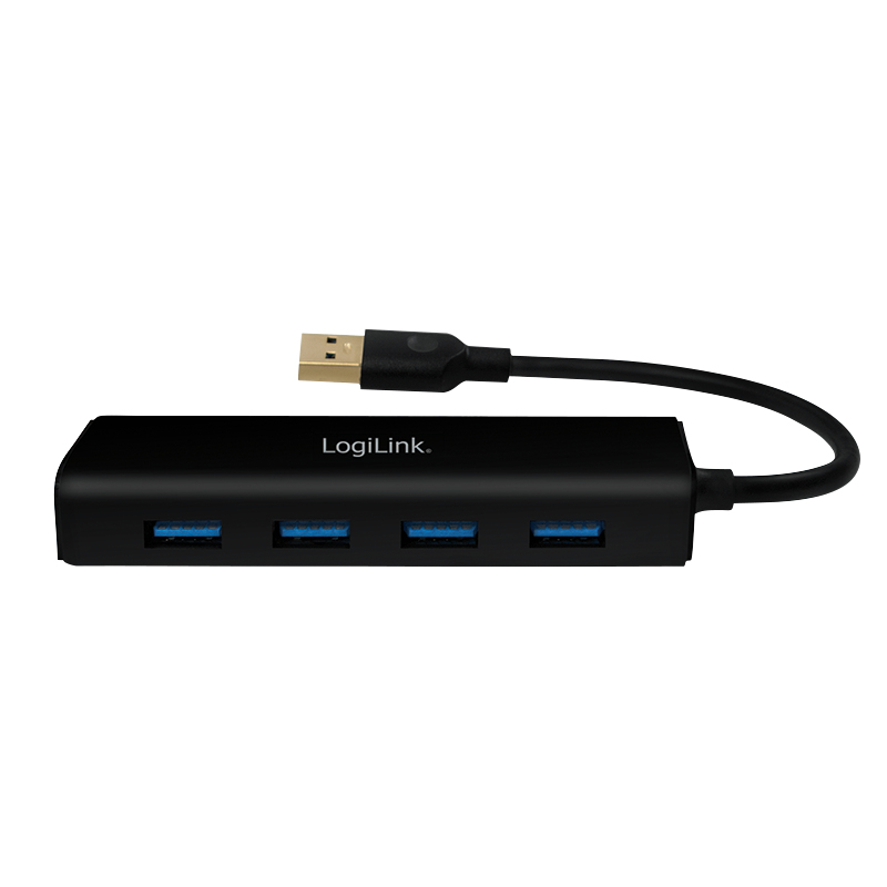 LogiLink UA0295 interface hub USB 3.2 Gen 1 (3.1 Gen 1) Type-A 5000 Mbit/s Black – image 3