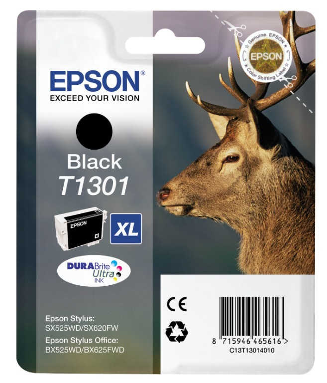 Epson Stag Singlepack Black T1301 DURABrite Ultra Ink – image 1