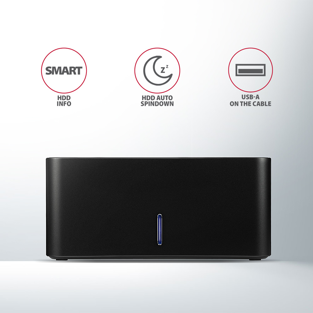 Axagon ADSA-SN storage drive docking station USB 3.2 Gen 1 (3.1 Gen 1) Type-A Black – image 6