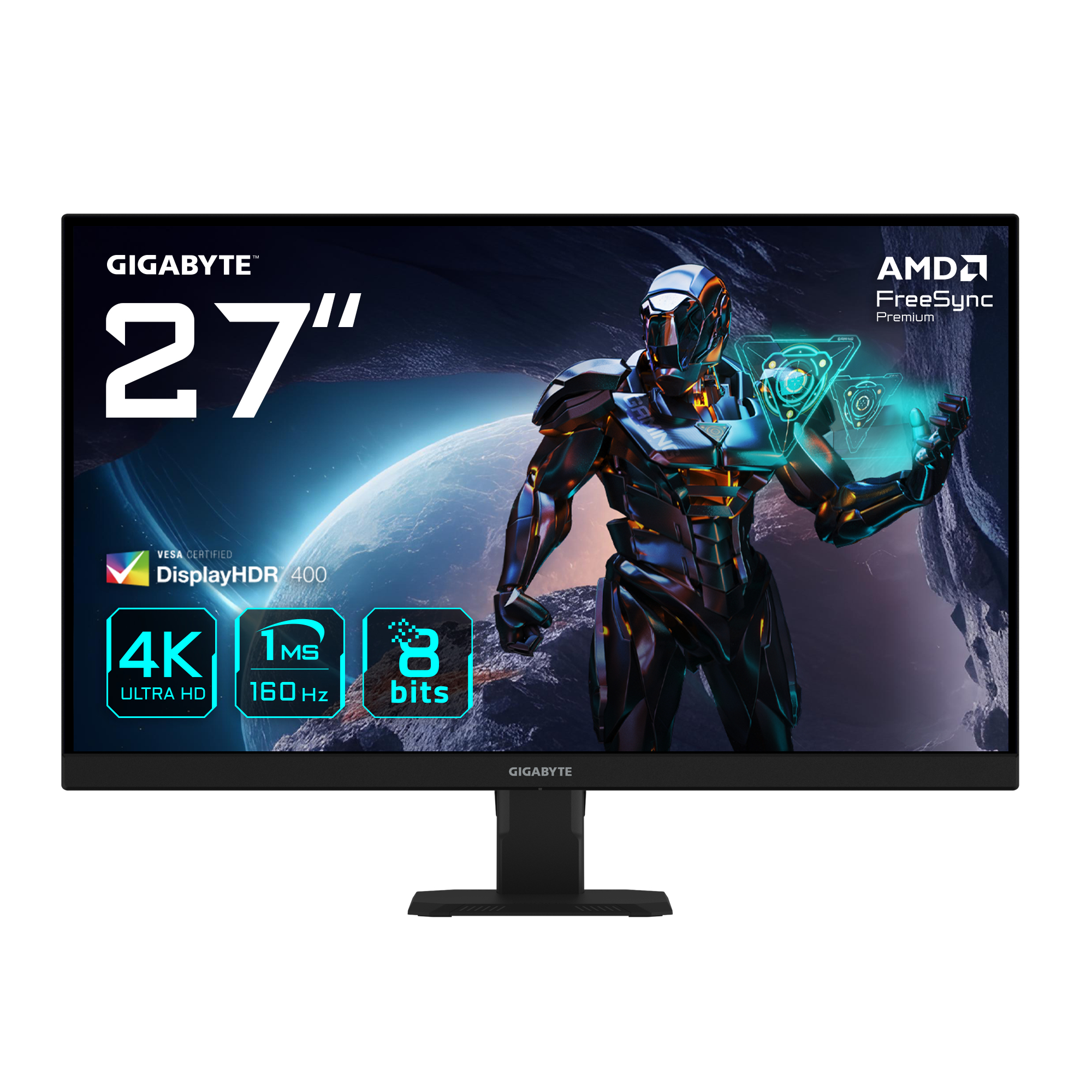 GIGABYTE GS27U 27" Monitor da gioco UHD - 3840 x 2160 160Hz 1ms 350 cd/m Display HDR400 HDMI 2.1 DisplayPort 1.4