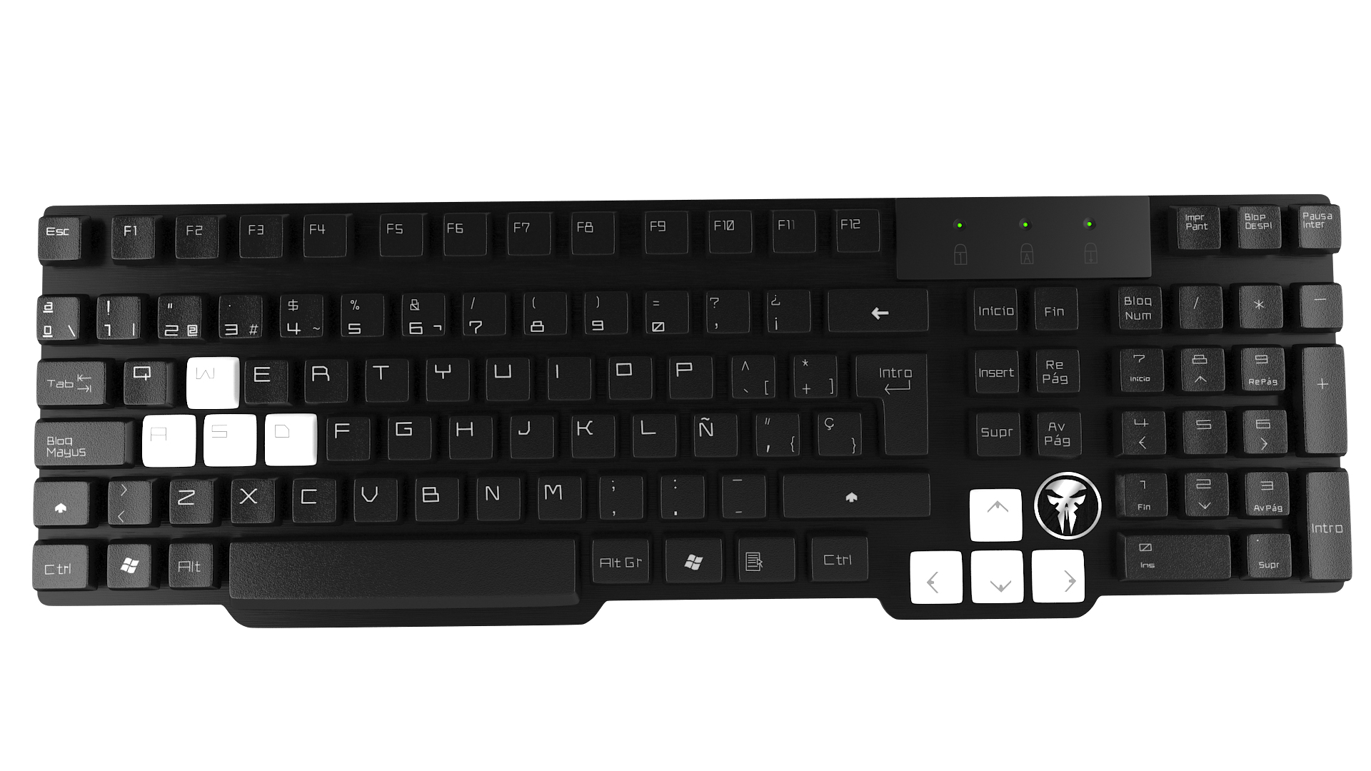 Mars Gaming MKHA0 keyboard USB Black, White