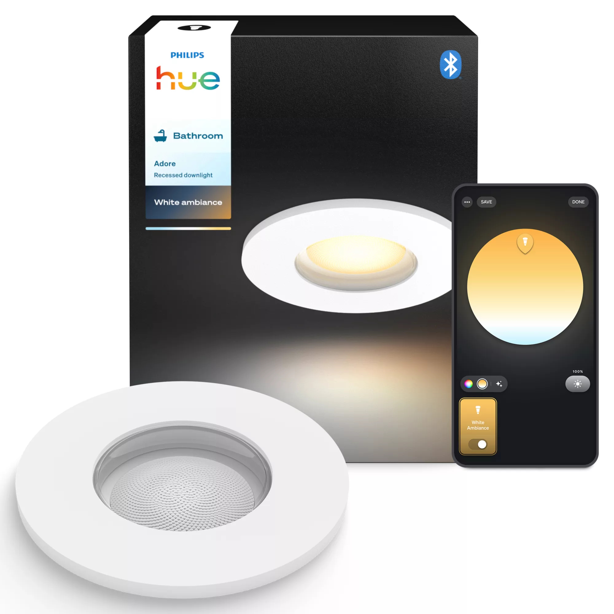 Philips by Signify Philips Hue White ambience Adore bathroom recessed downlight – image 4