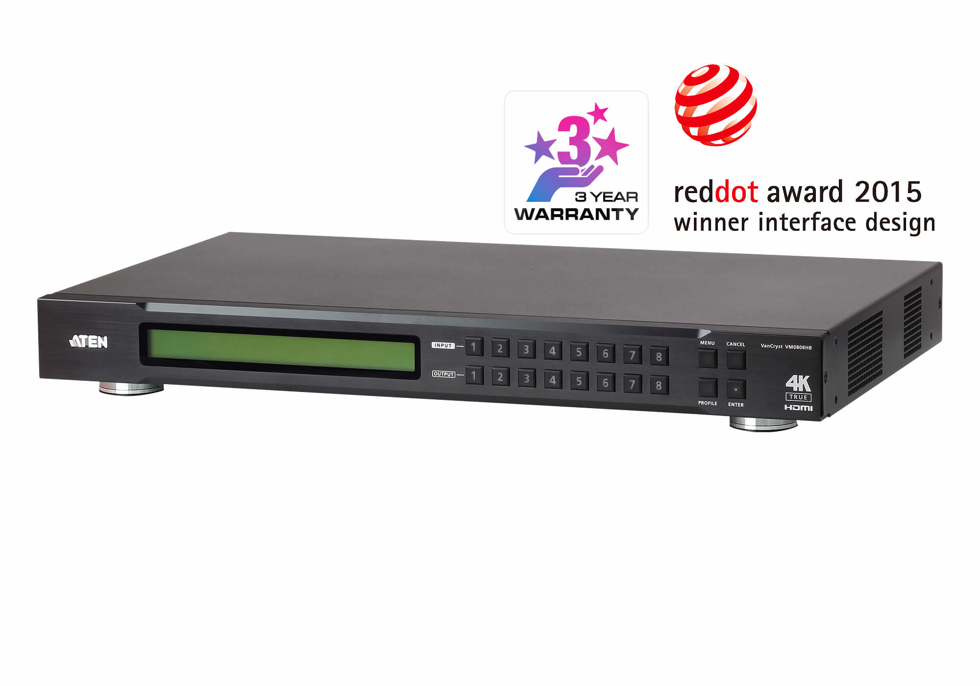 ATEN VM0808HB video switch HDMI – image 1