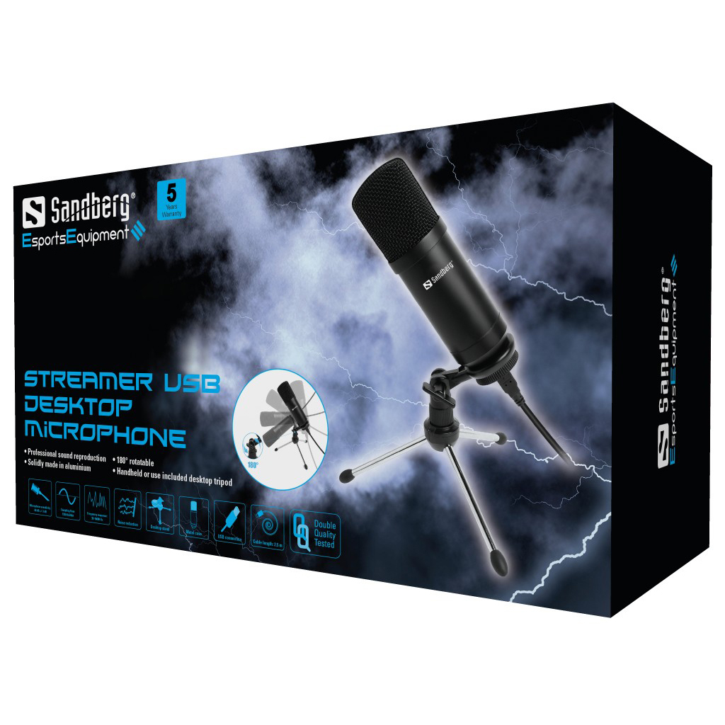 Sandberg Streamer USB Desk Microphone – image 3