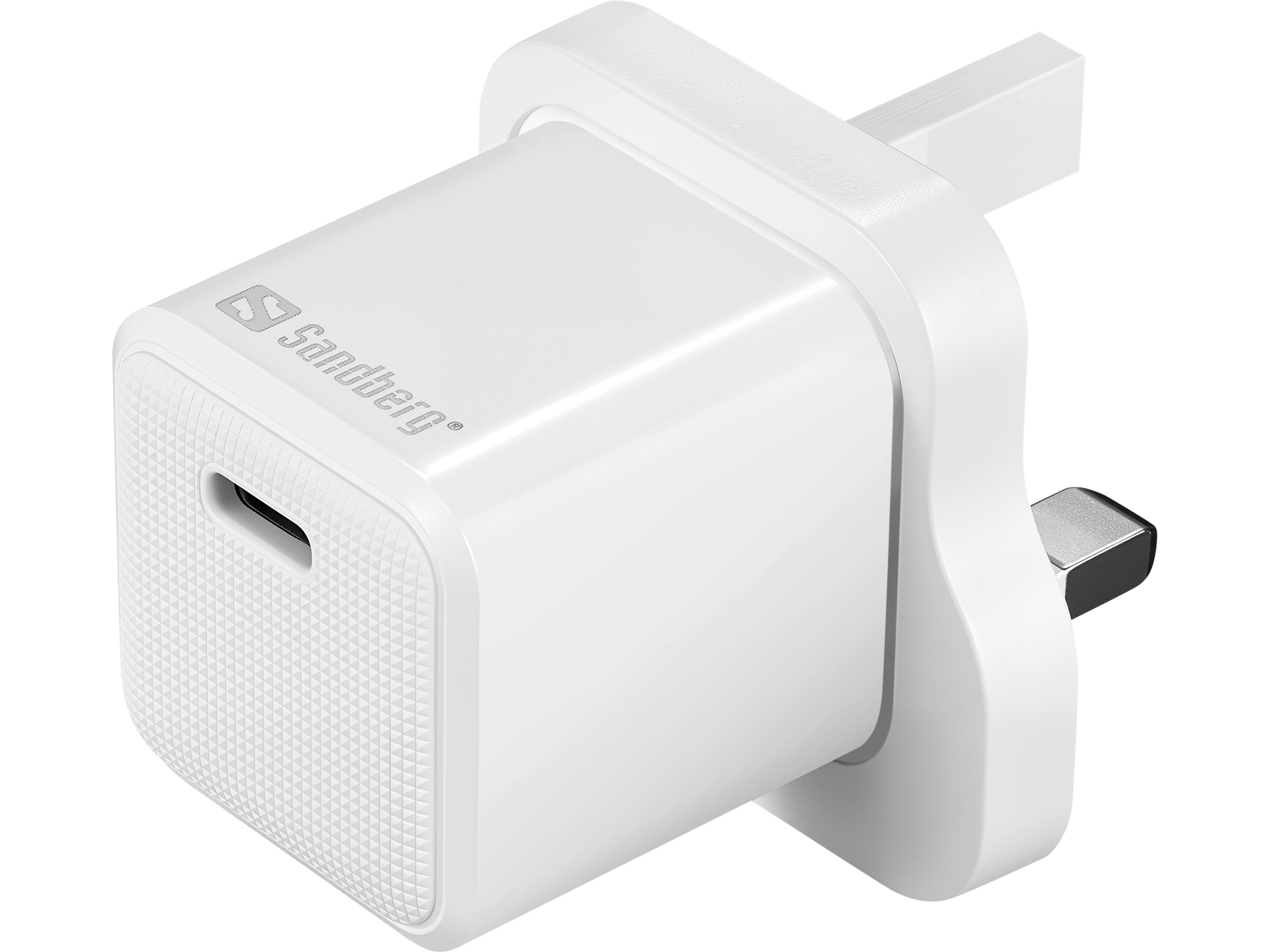 Resim Sandberg 441-64 USB-C AC 20W Şarj Cihazı UK + Lightning 1M, Beyaz