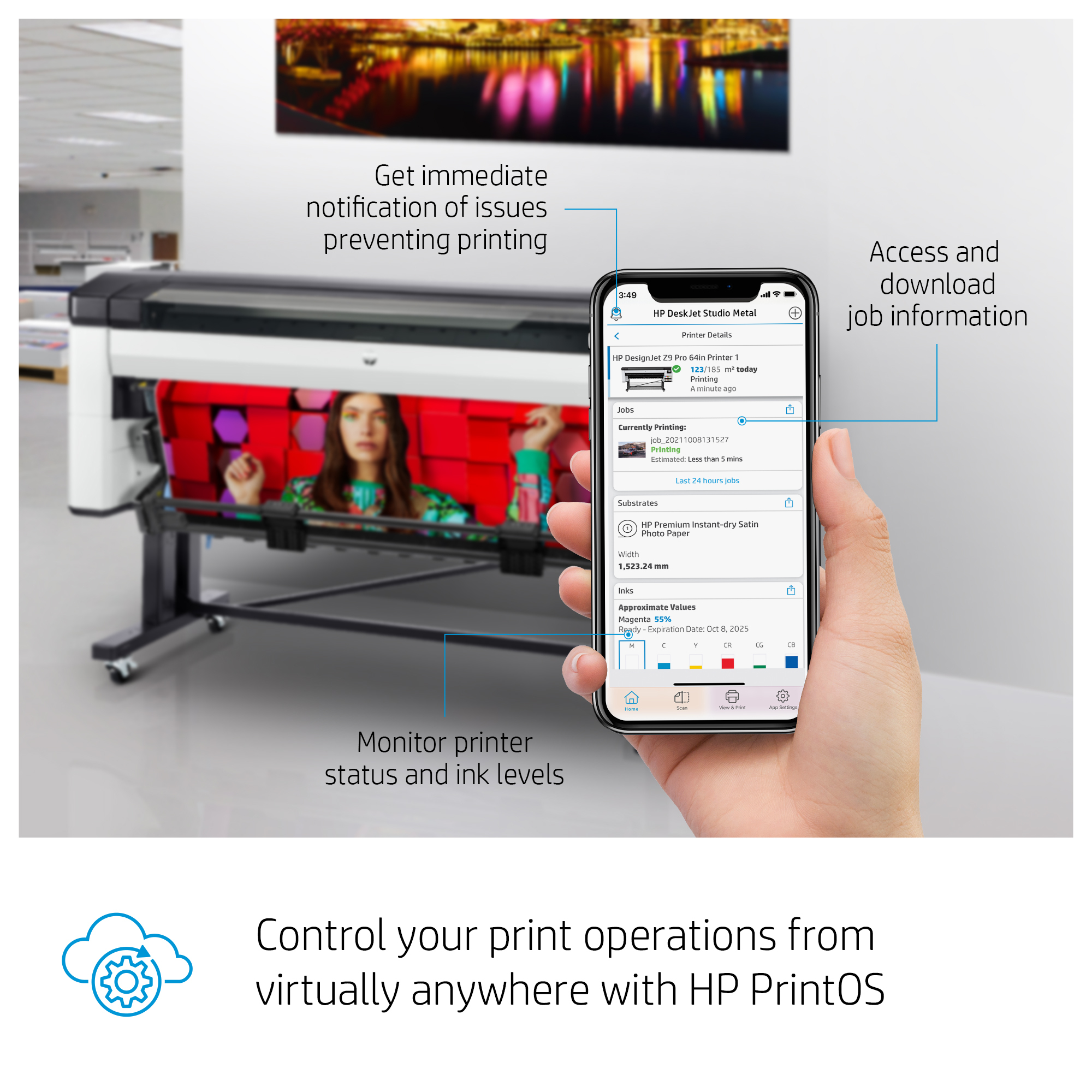HP DesignJet Z9+ Pro 64-in Printer – image 6