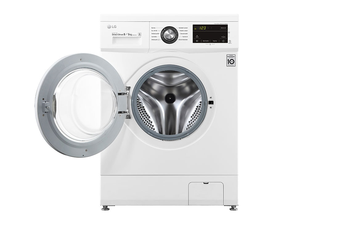 LG F48J3TM5W washer dryer Freestanding Front-load White – image 2