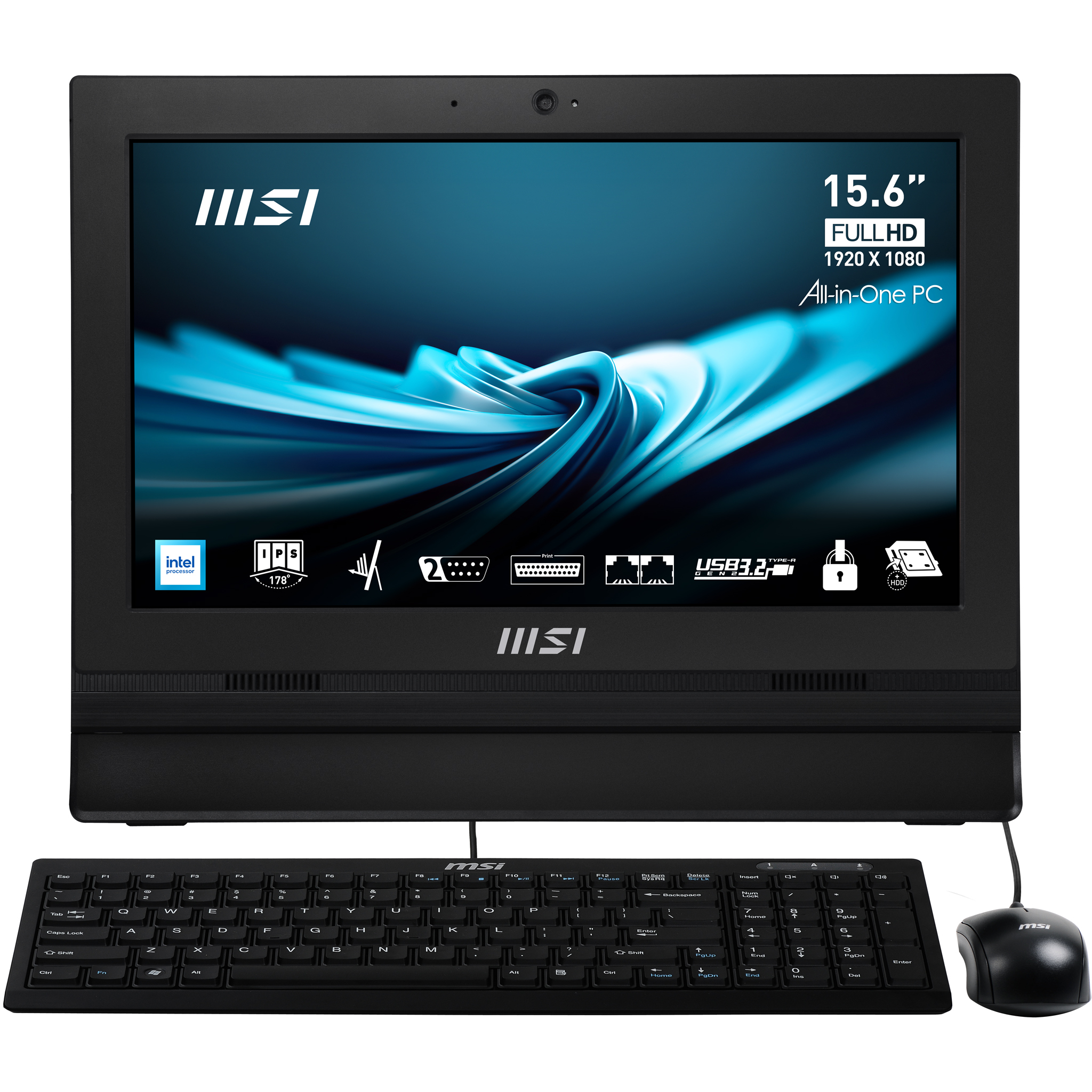 MSI Pro AP162T ADL-025XFR Intel N N100 396 cm (15.6") 1920 x 1080 Pixel Touch screen PC All-in-one 4 GB DDR4-SDRAM 256 GB SSD W