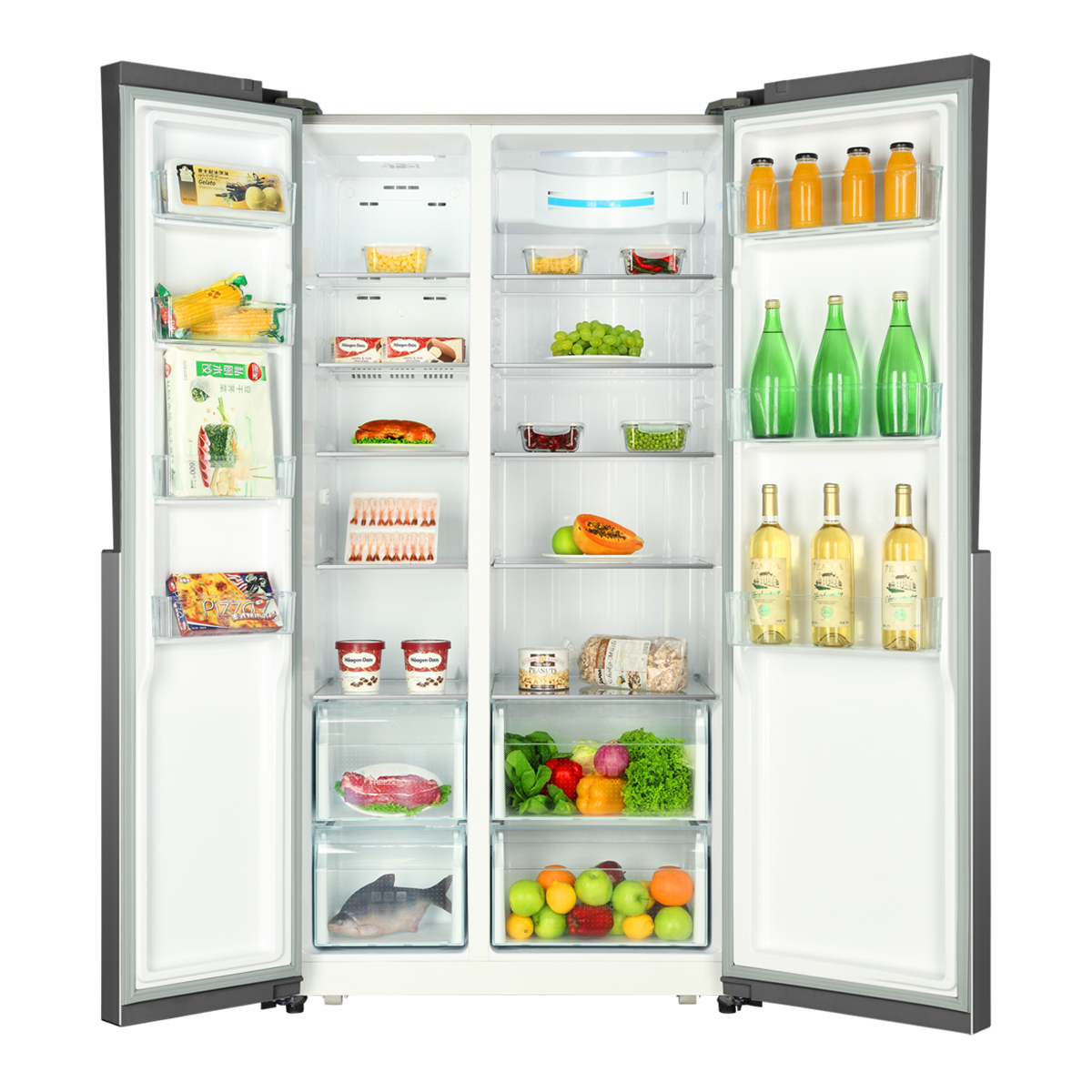 Haier HRF-521DM6 side-by-side refrigerator Freestanding – image 3