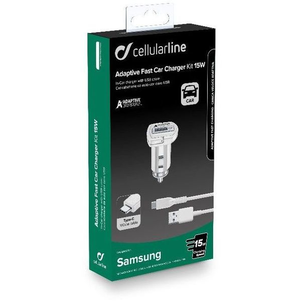 Cellularline 39230 mobile device charger Mobile phone, Smartphone, Tablet Silver, White Cigar lighter Auto – image 3