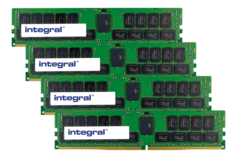 Integral 128GB (4X32GB) SERVER RAM MODULE DDR4 2400MHz REGISTERED ECC DUAL RANK X4 DIMM KIT OF 4 EQV. TO 7117243 FOR FUJITSU