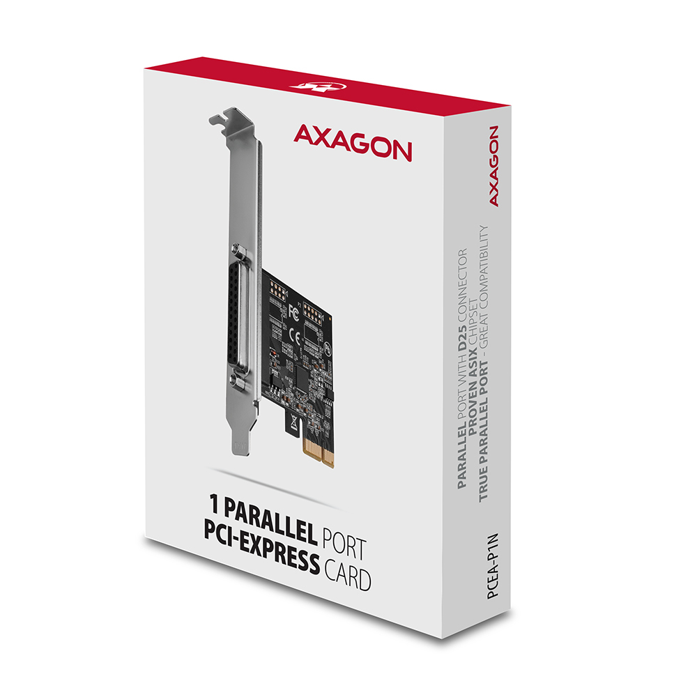 Axagon PCEA-P1N PCIe - 1x parallel port adapter w. SP & LP – image 5
