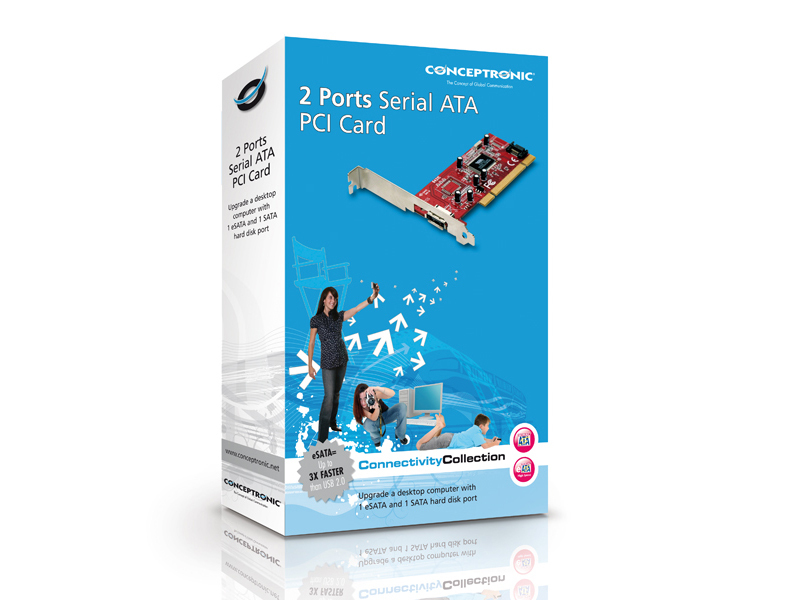 Conceptronic 2 Ports Serial ATA PCI Card – image 4