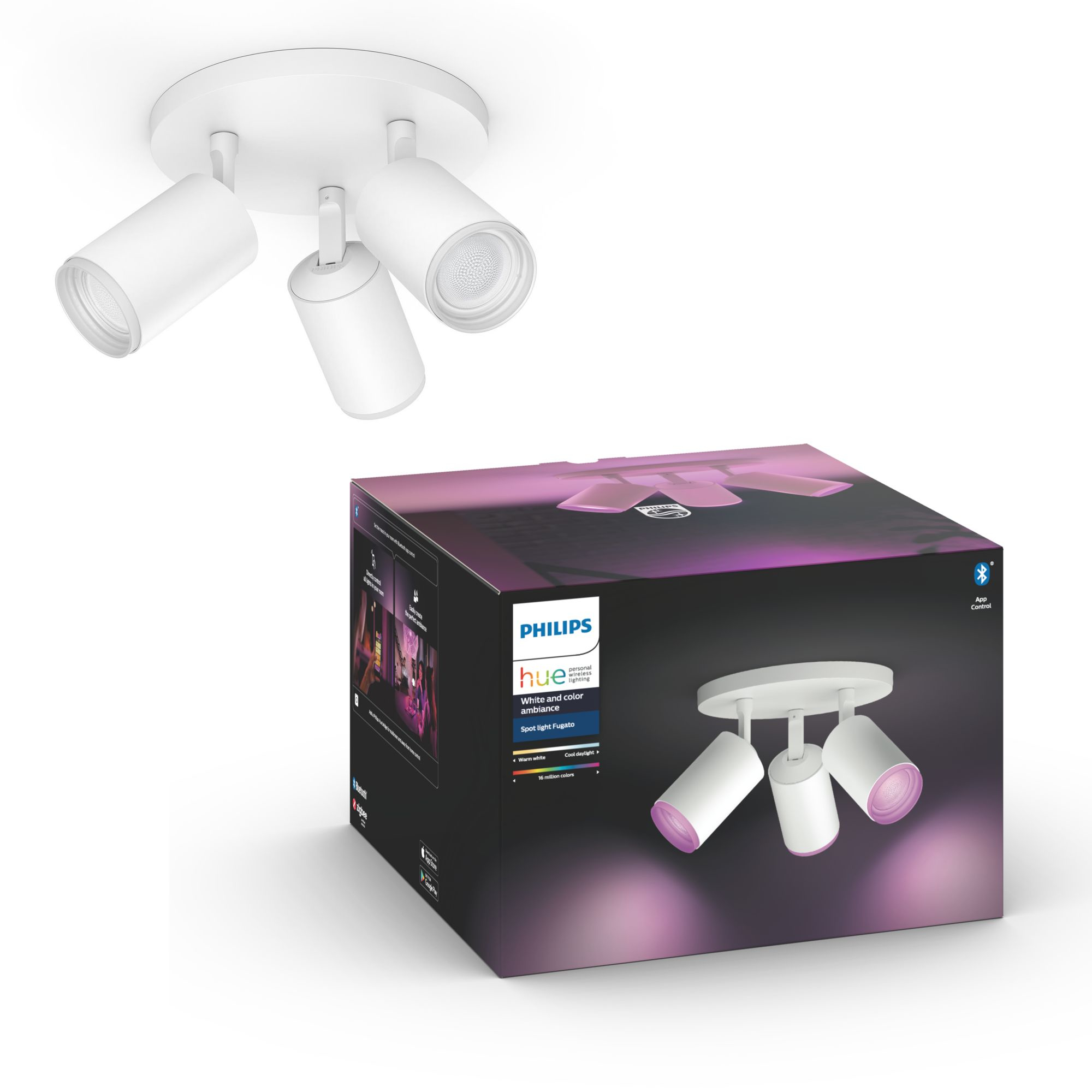Philips by Signify Philips Hue White and colour ambience Fugato triple spotlight – image 6