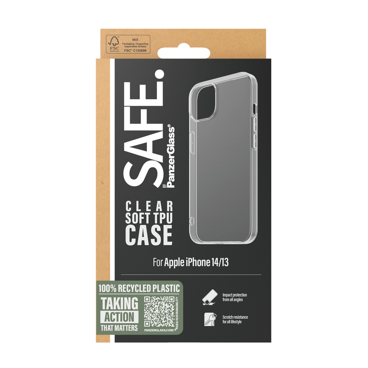 PanzerGlass SAFE. by PanzerGlass® TPU Case iPhone 14 | 13 | Transparent – image 3