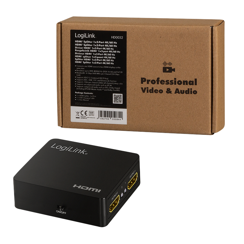 LogiLink HD0032 video splitter HDMI 2x HDMI – image 9
