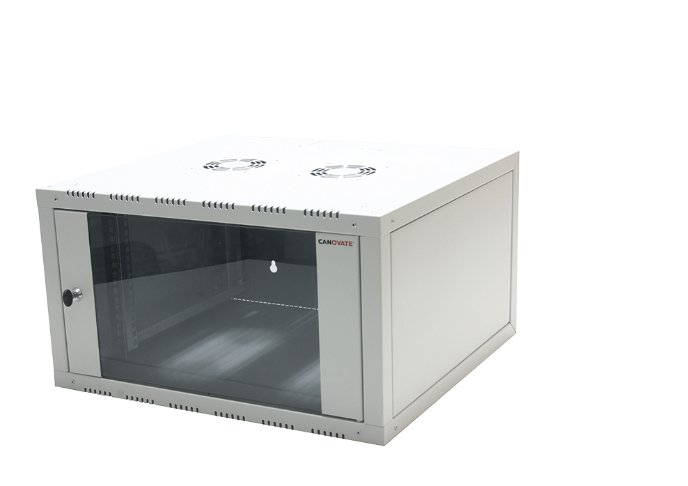 LogiLink W06E66G rack cabinet 6U Wall mounted rack Grey