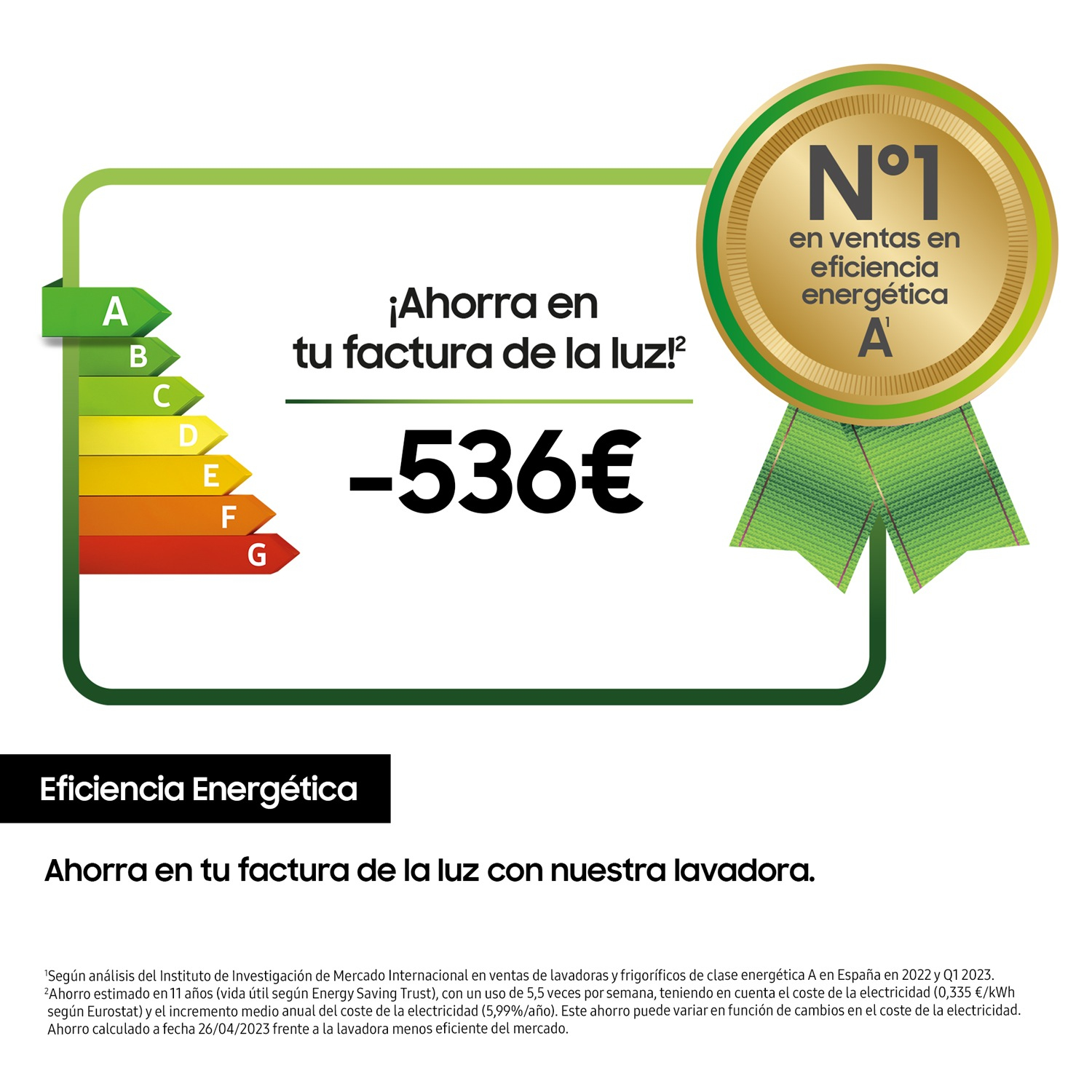 Samsung WW90TA046AE/EC — vue 1 sur 2