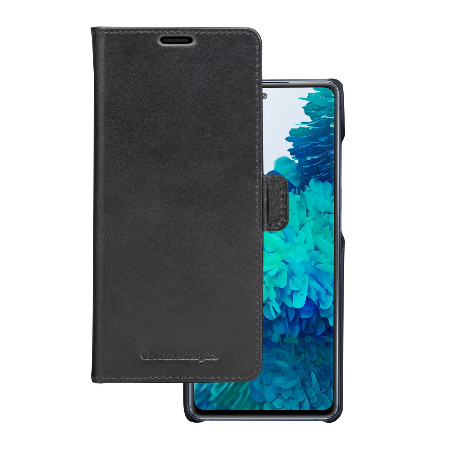 dbramante1928 Lynge - Flip cover for mobile phone - grain leather - black - for Samsung Galaxy S21 FE 5G
