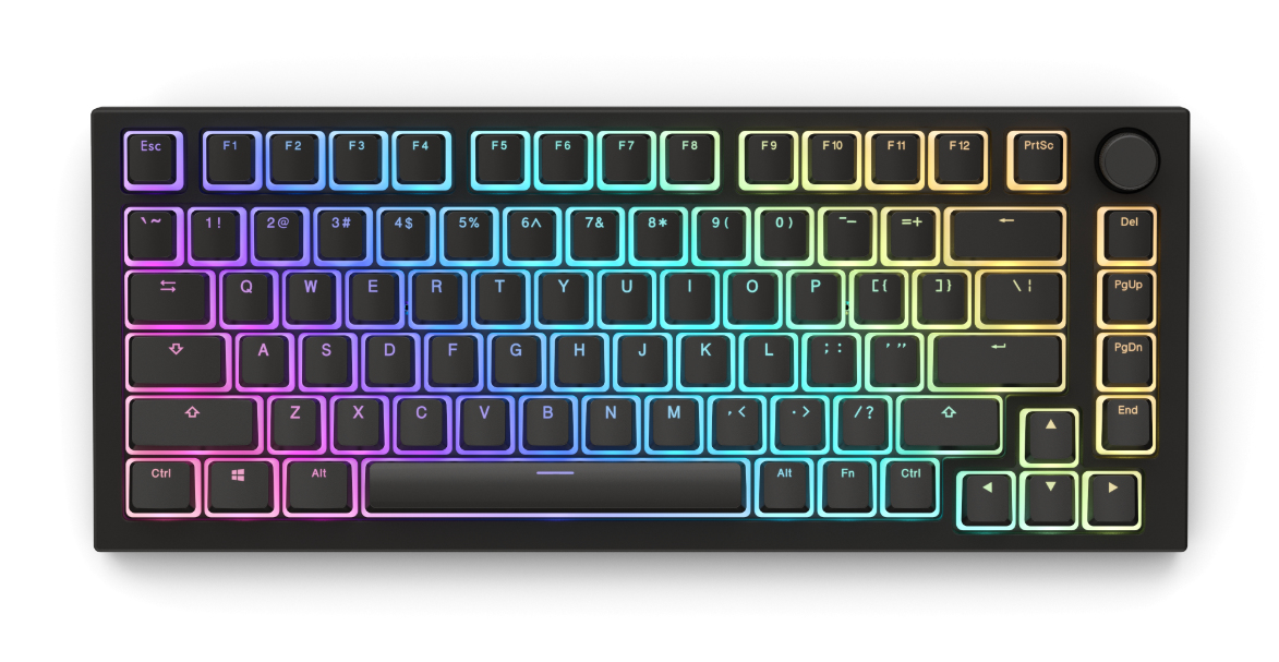 Resim Glorious PC Gaming Race Aura V2 Klavye Tuşu Kapağı - Siyah PBT