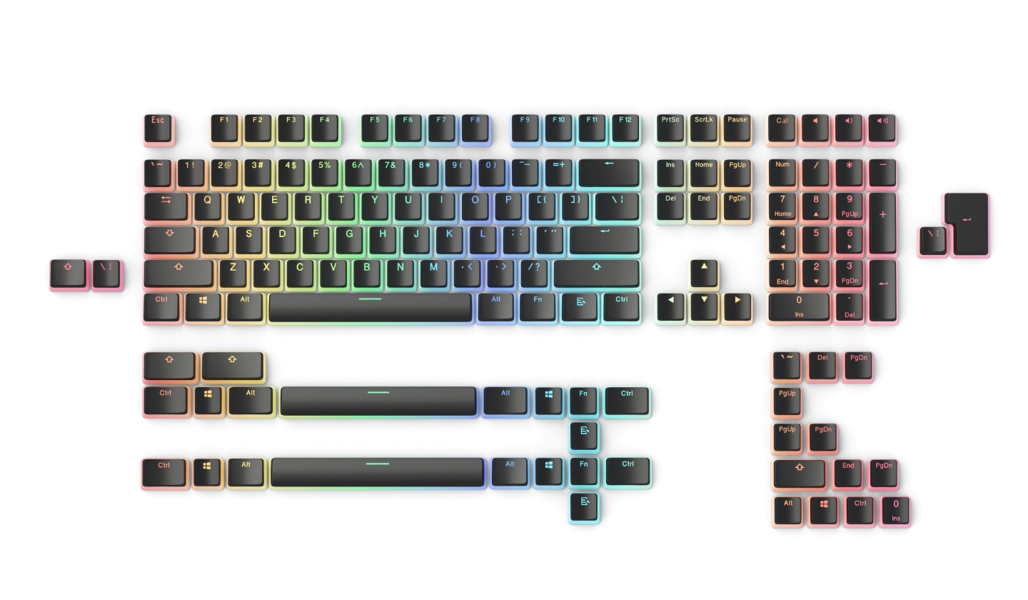 صورة غطاء مفتاح Glorious PC Gaming Race Aura V2 - أسود PBT