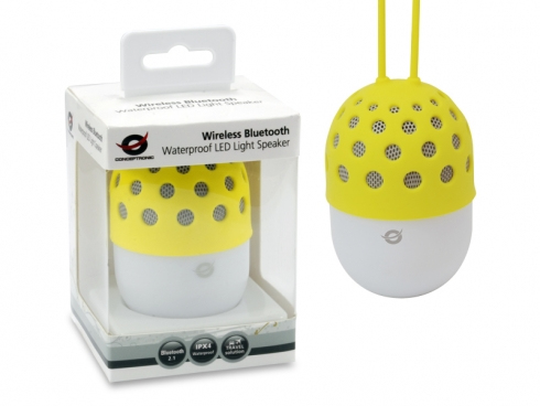 Conceptronic Wireless Bluetooth Waterproof LED Light Speaker – image 5