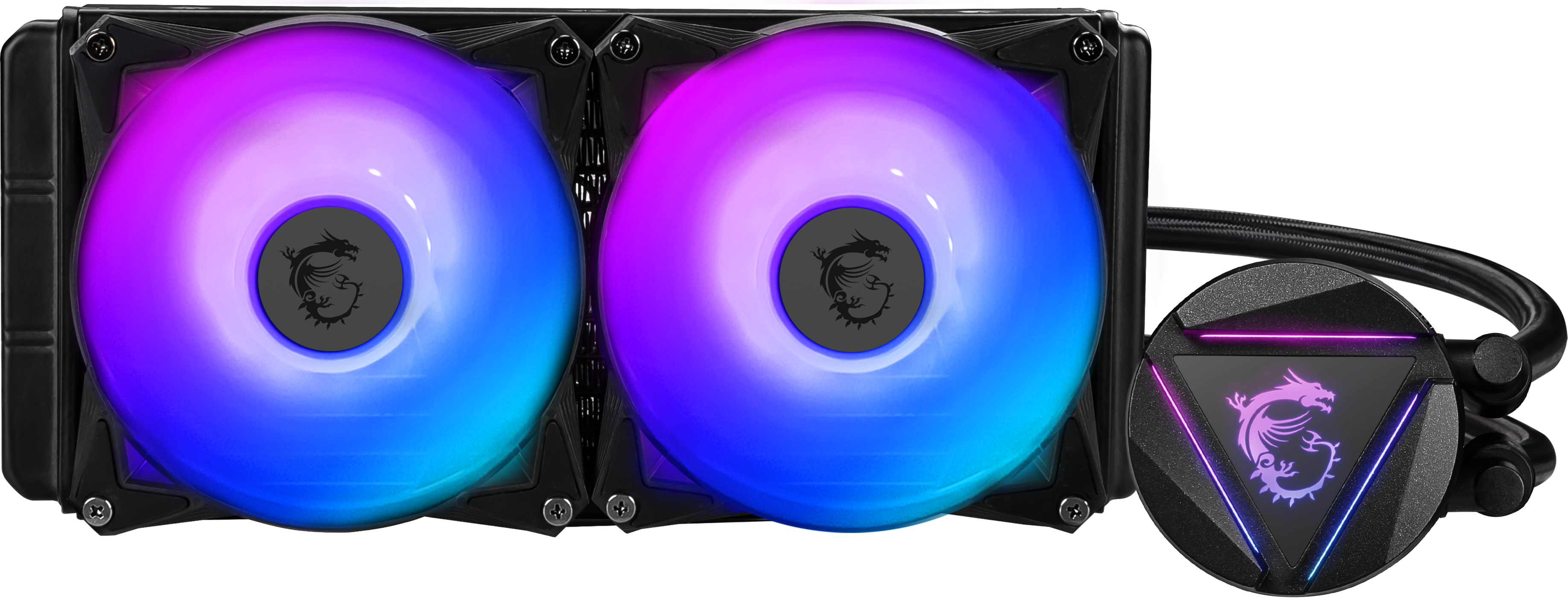 MSI MAG CORELIQUID 280R V2 Liquid CPU Cooler ‘280mm Radiator, 2x 140mm ARGB PWM Fan, ARGB lighting, Center Supported, Compatible with Intel and AMD Platforms, Latest LGA 1700 ready’ image 5