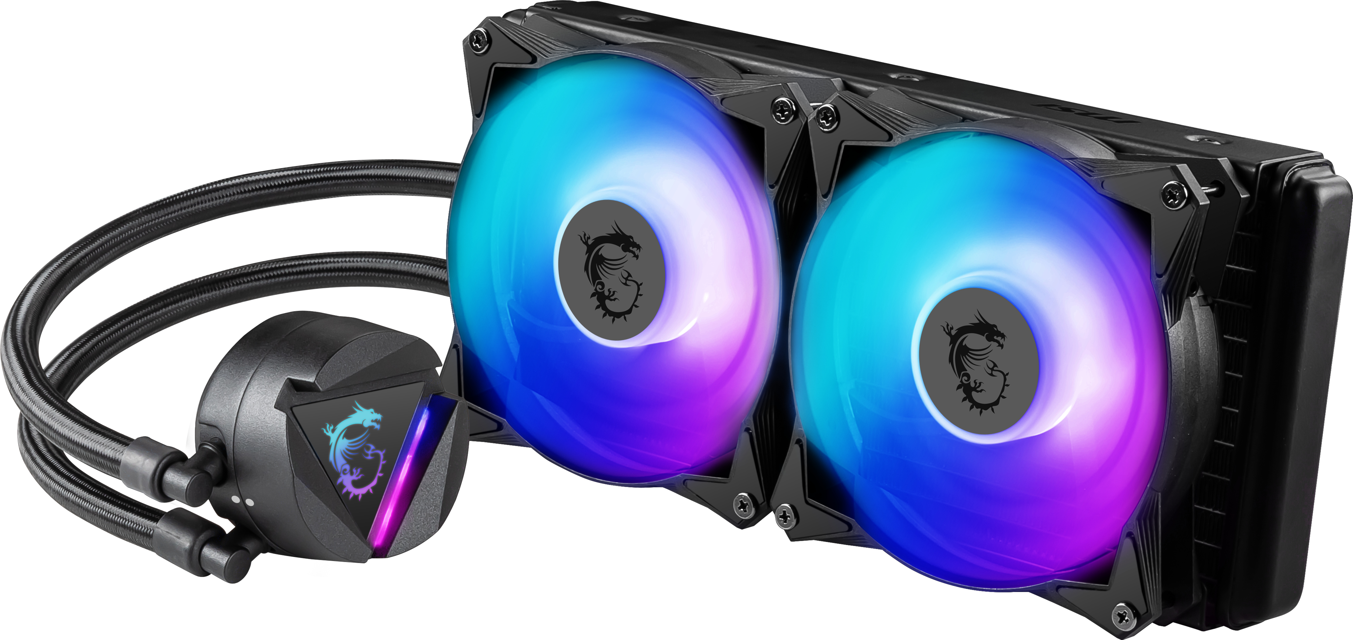 MSI MAG CORELIQUID 280R V2 Liquid CPU Cooler ‘280mm Radiator, 2x 140mm ARGB PWM Fan, ARGB lighting, Center Supported, Compatible with Intel and AMD Platforms, Latest LGA 1700 ready’ image 3