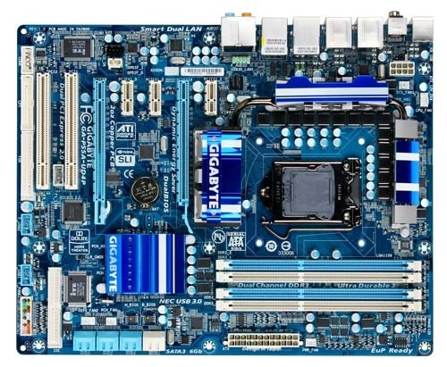 GIGABYTE GA-P55A-UD4P motherboard Intel® P55 LGA 1156 (Socket H) ATX – image 1