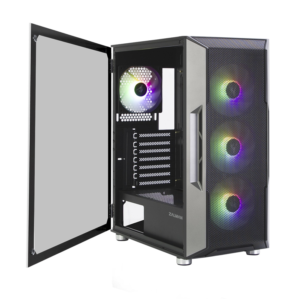 Zalman I3 Neo ATX Mid Tower PC Case Mesh front for efficient cooling Pre-installed fan 3 Midi Tower Black image 4