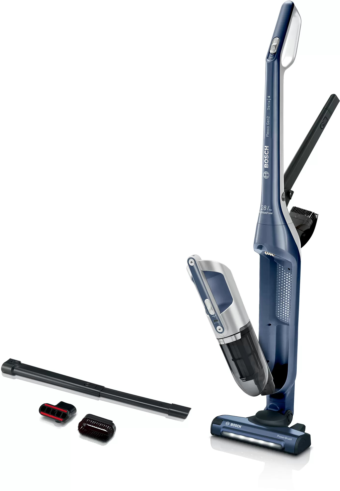 Bosch Serie 4 BCH3K2851 Scopa elettrica ricaricabile Flexxo Gen2 28Vmax Blu