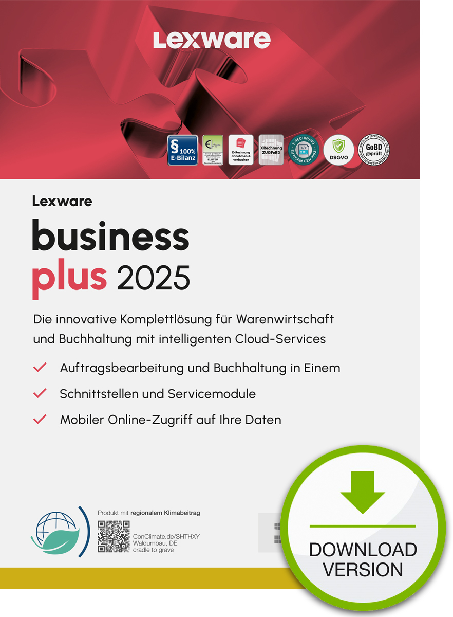 Lexware business plus 2025 Download Jahresversion (365-Tage) Contabilità 1 anno/i
