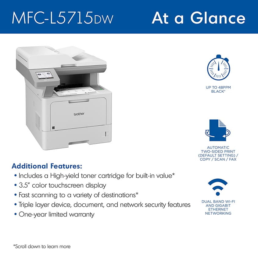 Brother MFC-L5715DW multifunction printer Laser A4 – image 3