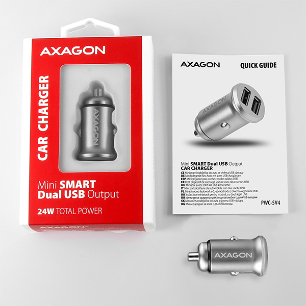 Axagon PWC-5V4 mobile device charger Smartphone, Tablet Silver Cigar lighter Fast charging Auto – image 8