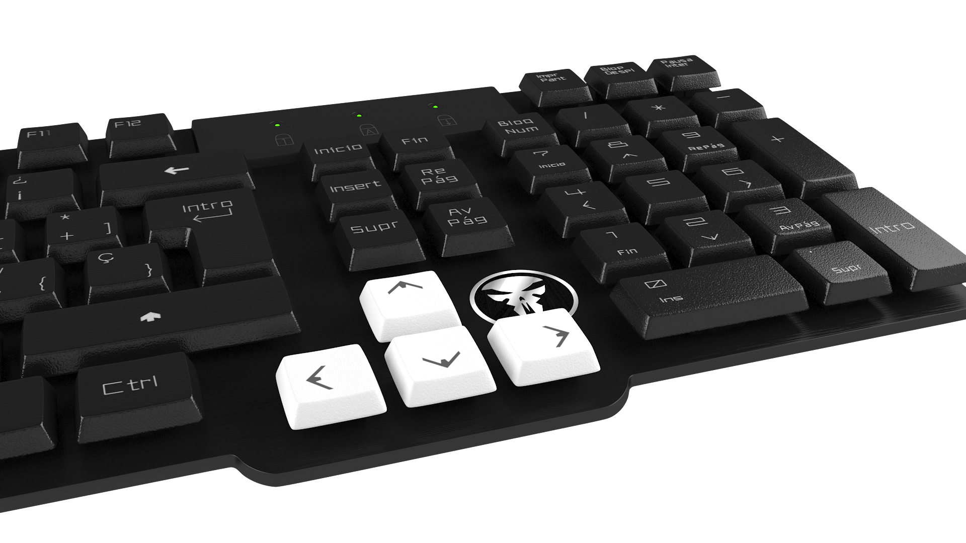 Mars Gaming MKHA0 keyboard USB Black, White – image 2