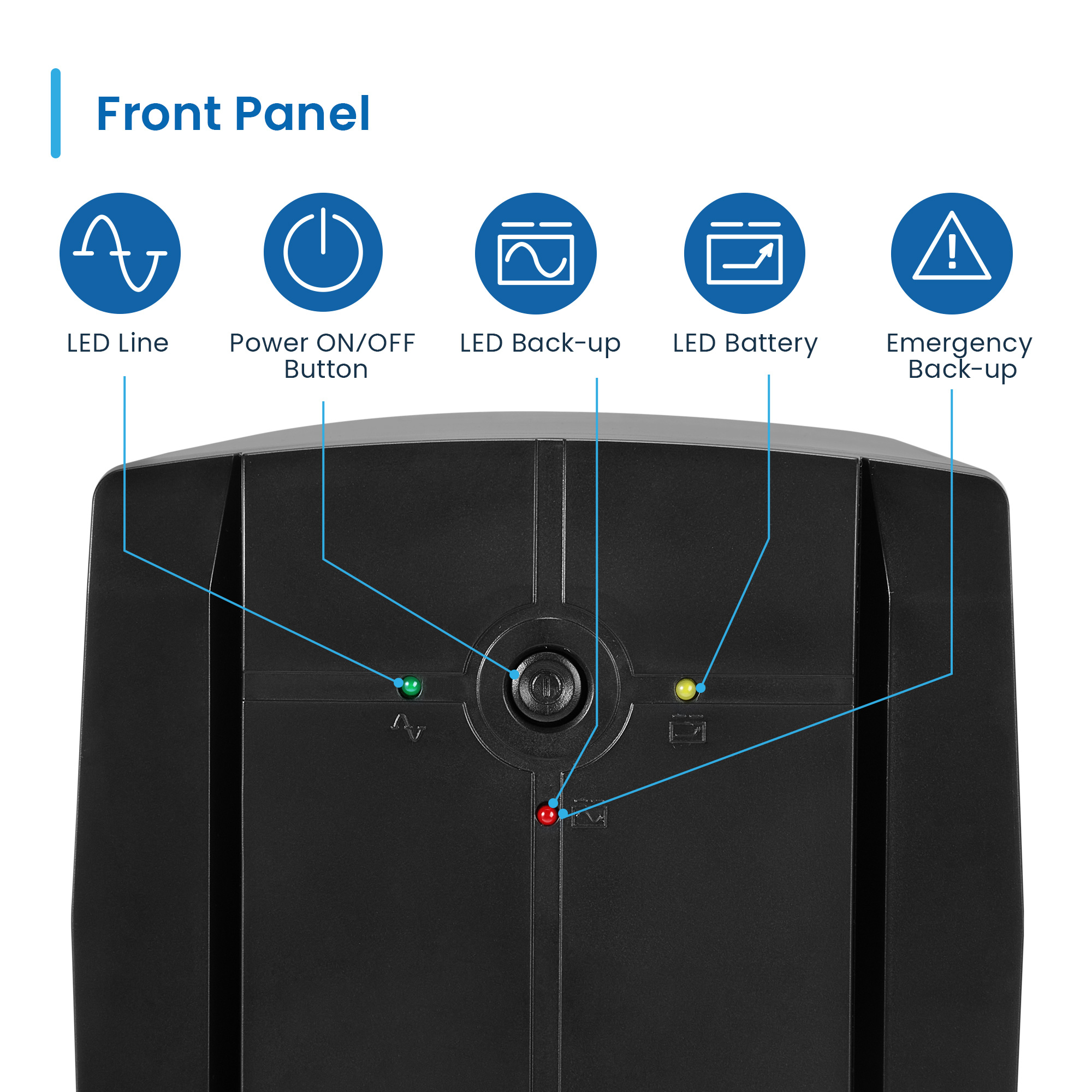 Ewent EW3997 uninterruptible power supply (UPS) Line-Interactive 1.3 kVA – image 2